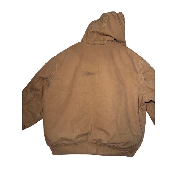 Carhartt Jacket Men 3XL Brown J130 SDL Duck Quilted Active Hood VTG Work Utility - Picture 5 of 10